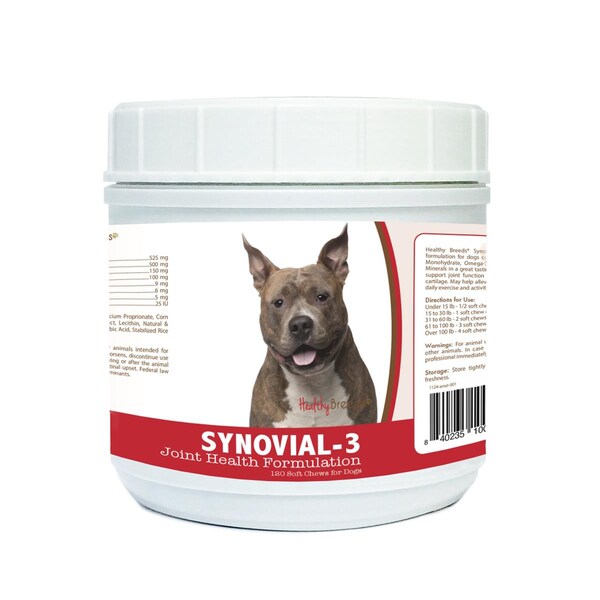 Healthy Breeds American Staffordshire Terrier Synovial-3 Joint Health Formulation, 120PK - 840235100940