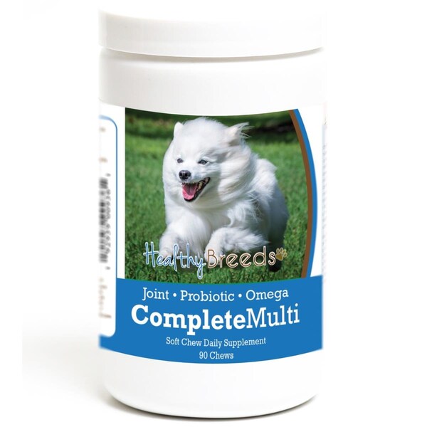 Healthy Breeds American Eskimo Dog all in one Multivitamin Soft Chew, 90PK - 192959009361