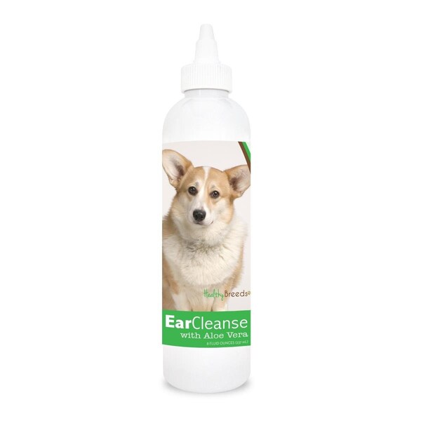 Healthy Breeds 8 oz Cardigan Welsh Corgi Ear Cleanse with Aloe Vera Cucumber Melon - 840235104520