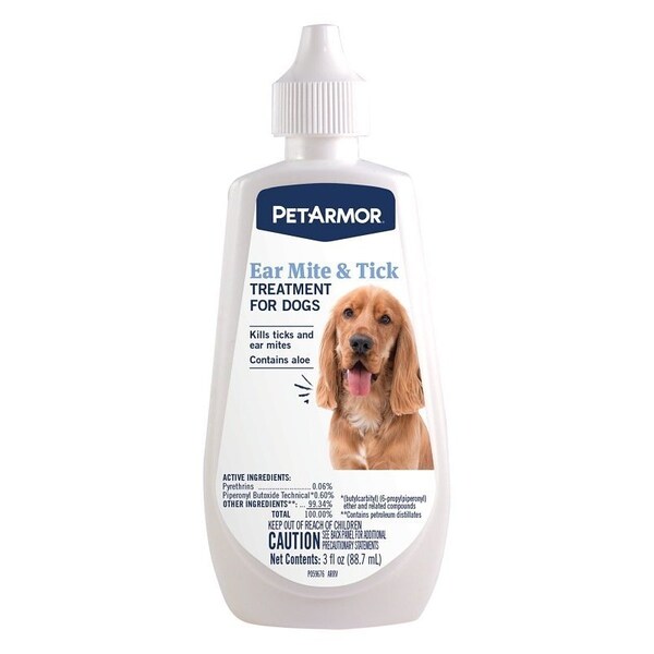 Petarmor SG02588 Ear Mite and Tick Treatment, 3 oz - 2588
