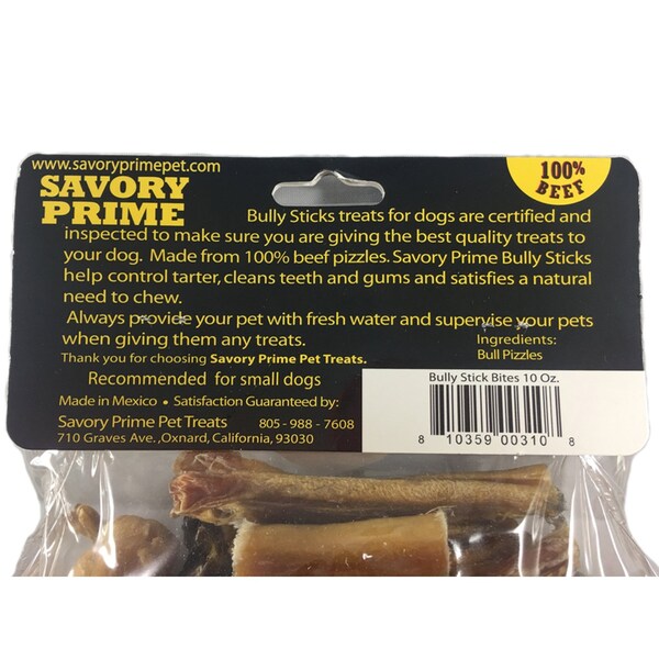 Savory Prime Savory Prime Beef Grain Free Bully Stick For Dogs 10 oz 3-5 in. 1 each - 310
