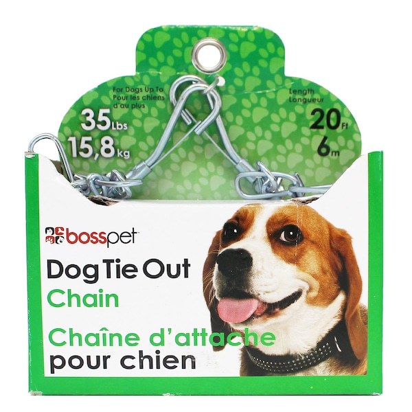 Boss Pet PDQ Silver Swivel Steel Dog Tie Out Chain Small/Medium - 27220