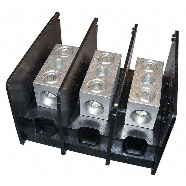 Mersen Pwr Dist Block, 310A, 3P, 1P Secondary, 600V - MPDB67003