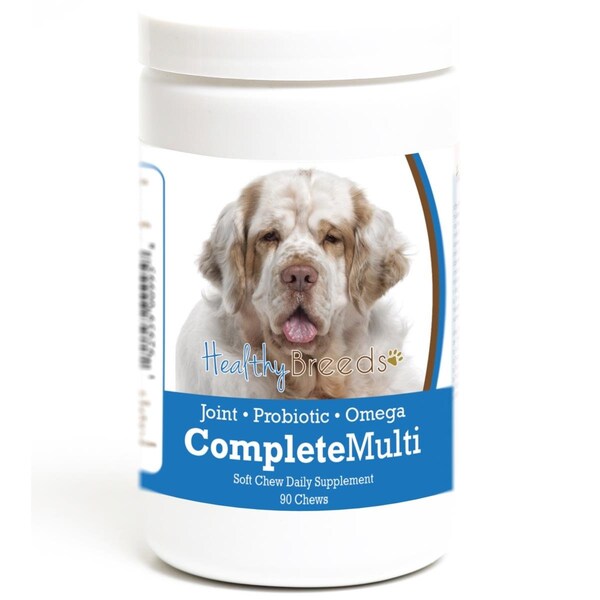 Healthy Breeds Clumber Spaniel all in one Multivitamin Soft Chew, 90PK - 192959009958