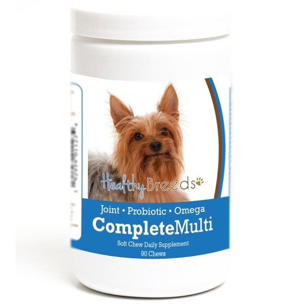 Healthy Breeds Silky Terrier all in one Multivitamin Soft Chew, 90PK - 192959011234