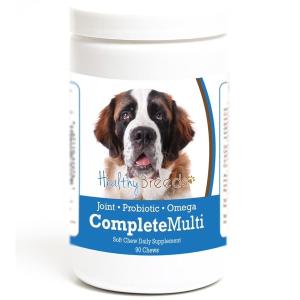 Healthy Breeds Saint Bernard all in one Multivitamin Soft Chew, 90PK - 192959011296