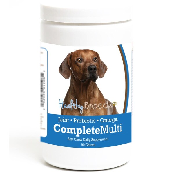 Healthy Breeds Rhodesian Ridgeback all in one Multivitamin Soft Chew, 90PK - 192959011081