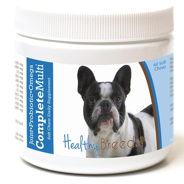 Healthy Breeds French Bulldog All in One Multivitamin Soft Chew, 60PK - 192959008050