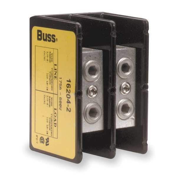 Eaton Bussmann Min Pwr Dist Block, 175A, 2P, 1P Prmry, 600V - 16204-2