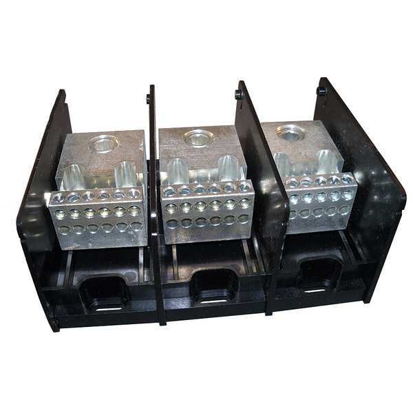 Mersen Pwr Dist Block, 350A, 3P, 4AWG-500 MCM, 600V - MPDB69083