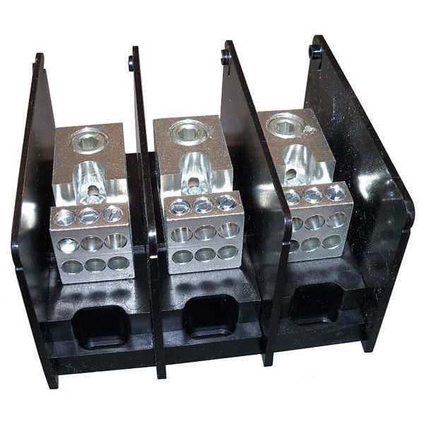 Mersen Pwr Dist Block, 310A, 3P, 6P Secondary, 600V - MPDB67663