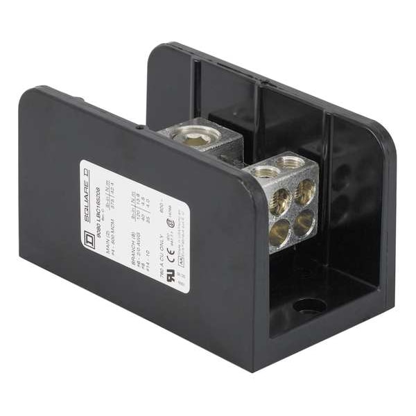 Square D Pwr Dist Block, 760A, 3P, 4AWG-500 MCM, 600V - 9080LBA365212