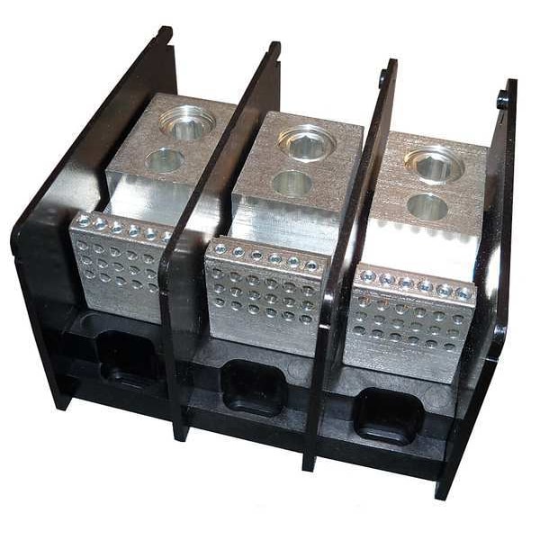 Mersen Pwr Dist Block, 380A, 3P, 4AWG-500 MCM, 600V - MPDB67493