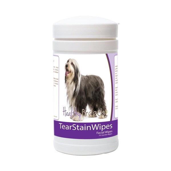 Healthy Breeds Bearded Collie Tear Stain Wipes - 70 Count, 70PK - 840235179221