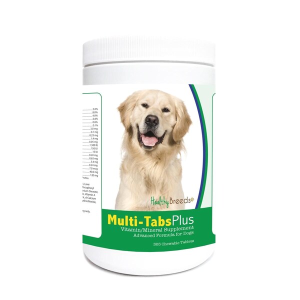Healthy Breeds Golden Retriever Multi-Tabs Plus Chewable Tablets, 365PK - 840235121880