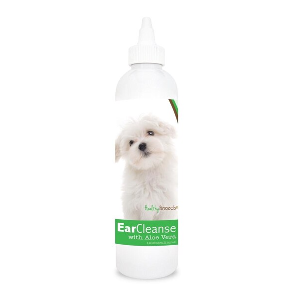 Healthy Breeds 8 oz Maltese Ear Cleanse with Aloe Vera Cucumber Melon - 840235110576