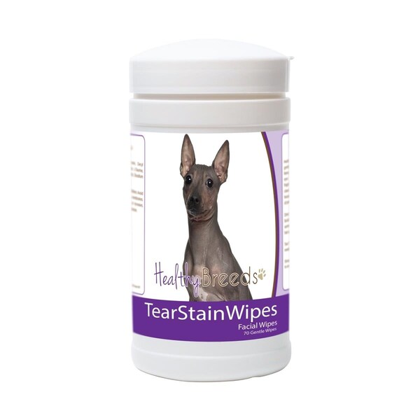 Healthy Breeds American Hairless Terrier Tear Stain Wipes, 70PK - 840235181156