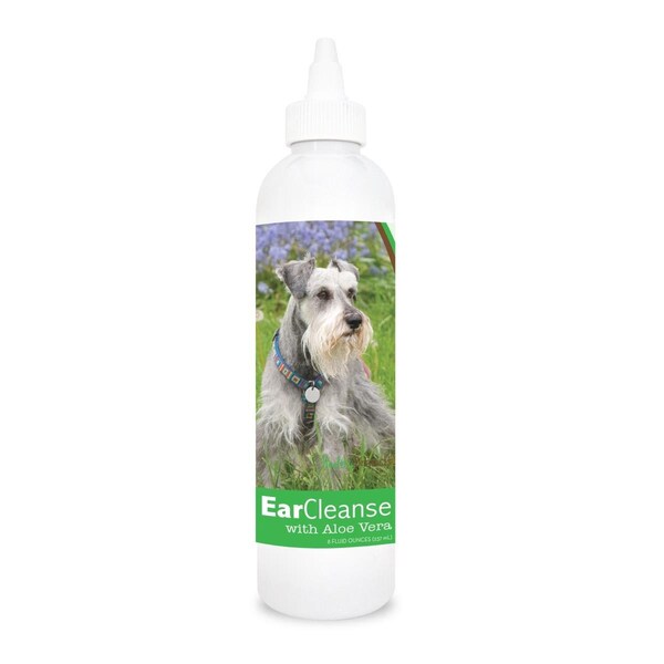 Healthy Breeds 8 oz Miniature Schnauzer Ear Cleanse with Aloe Vera Cucumber Melon - 840235110989