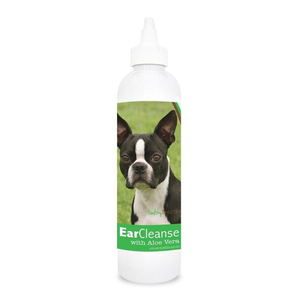Healthy Breeds 8 oz Boston Terrier Ear Cleanse with Aloe Vera Cucumber Melon - 840235103653