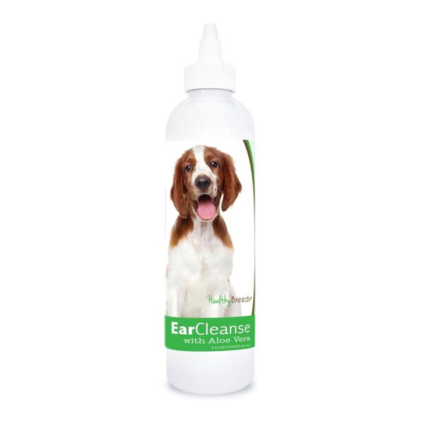 Healthy Breeds 8 oz Welsh Springer Spaniel Ear Cleanse with Aloe Vera Cucumber Melon - 840235197379
