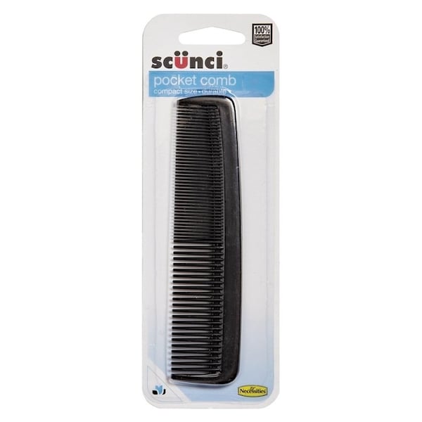 Lil Drug Store 792554112000 Pocket Hair Comb, Plastic Bristle, Black Bristle - 74200
