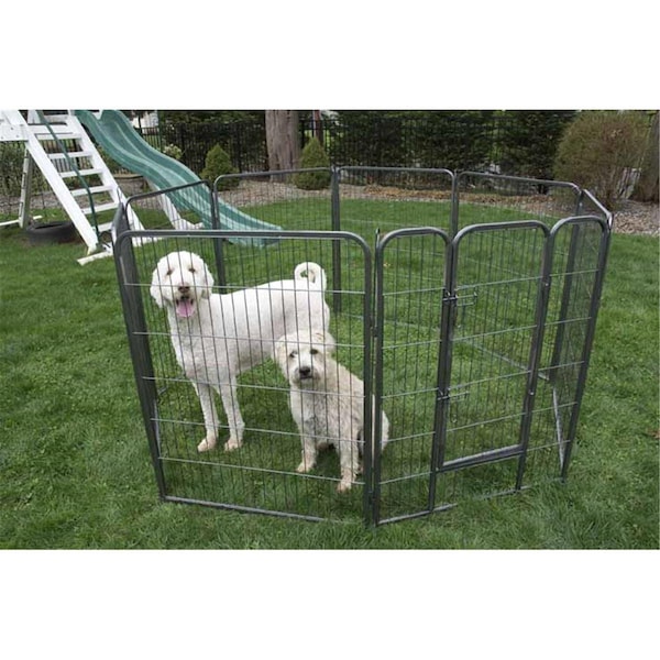 Iconic Pet Llc Iconic Pet 92149 40 in. Heavy Duty Metal Tube Pen Pet Dog Exercise & Training Playpen - 92149
