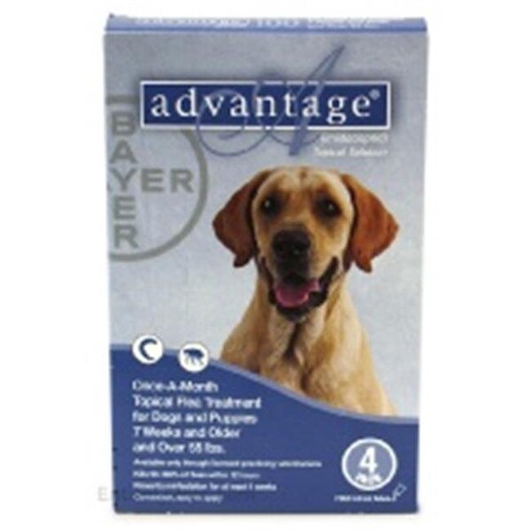 Bayer Bayer ADVANTAGE4-BLUE Advantage 4 Pack Dog 55 Lbs. & Up - Blue - ADVANTAGE4-BLUE