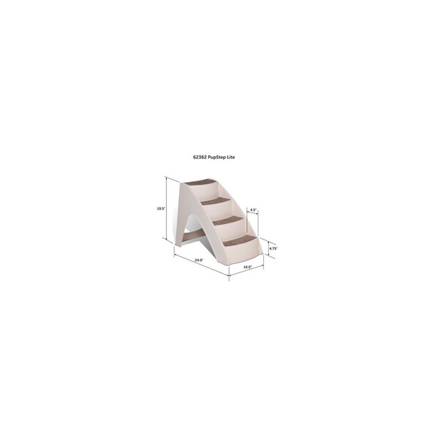 Radio Systems PupSTEP Lite Pet Stairs, Non-Fold Design, 70-Lb. Capacity - 62362
