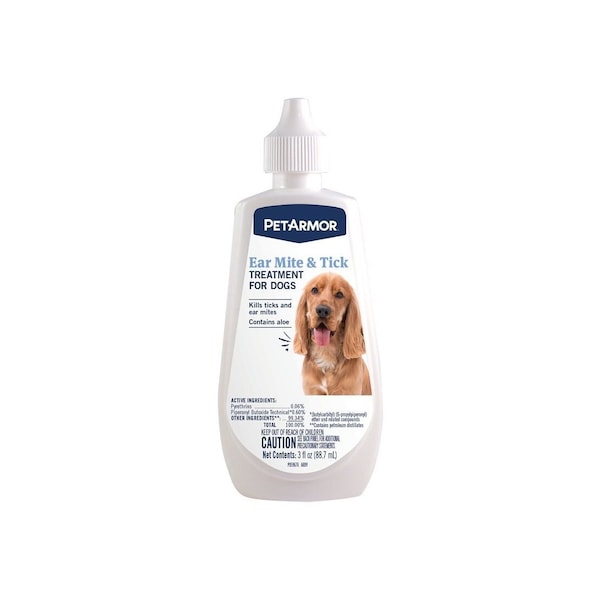 Sergeants Pet Ear Mite & Tick Treatment for Dogs, 3 oz. - 2588