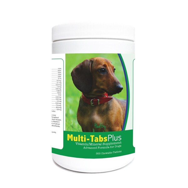 Healthy Breeds Dachshund Multi-Tabs Plus Chewable Tablets, 365PK - 840235122740