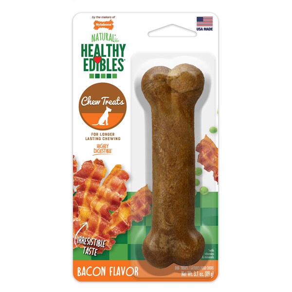 Nylabone Healthy Edibles Lng Lstng Bacon Treats W - NEB103P