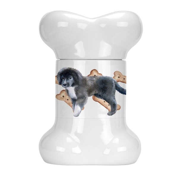 Beaugalan Newfoundland Puppy Bone Shaped Treat Jar - BE2898495