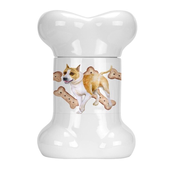 Beaugalan American Staffordshire Bone Shaped Treat Jar - BE2891323