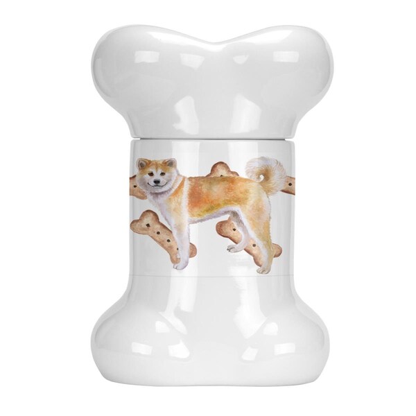 Beaugalan Shiba Inu Bone Shaped Treat Jar - BE2889691