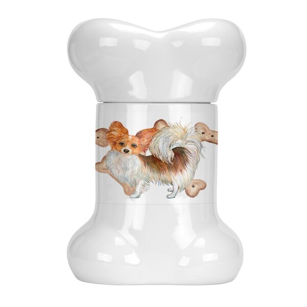 Beaugalan Papillon Puppy Bone Shaped Treat Jar - BE2893421