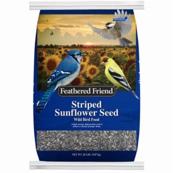 Personagrata 20 lbs Striped Sunflower Wild Bird Food - PE3845323