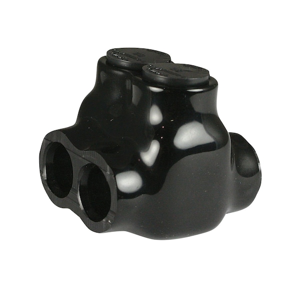 Asi Dual Sided Multi Tap Connector 14-1-0 AWG 2 Port 600 V Black - AICD1-0-2