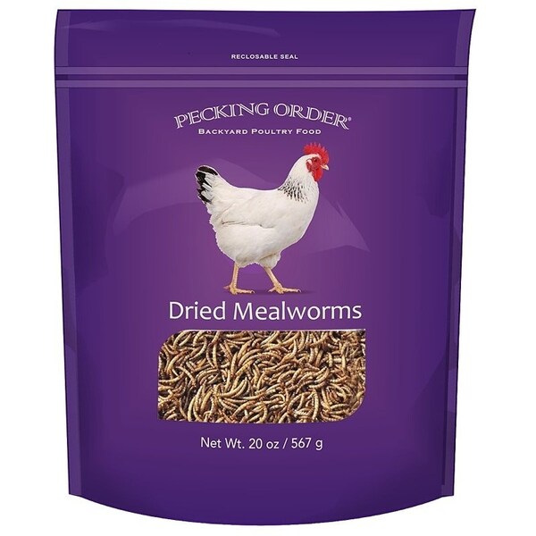 Pecking Order 00 Chicken Mealworm Treat, 20 oz Bag - 9331