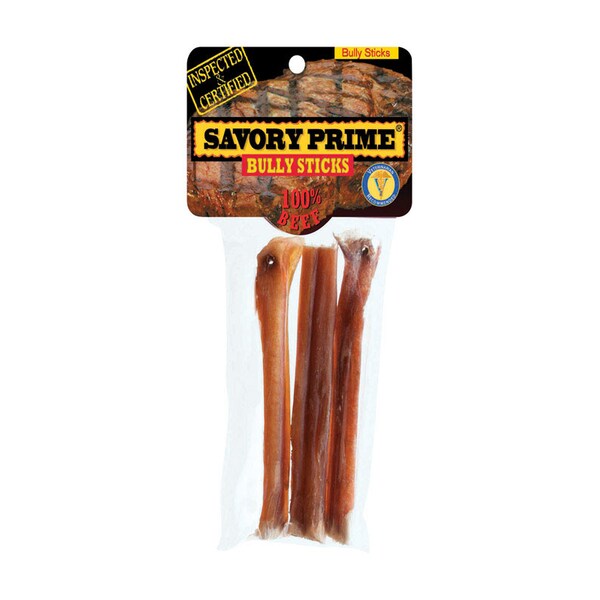 Savory Prime Savory Prime Beef Grain Free Bully Stick For Dogs 12 in. 3 pk - 312