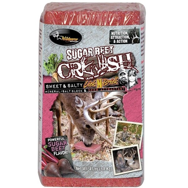 Wildgame Innovations FG-00015 Sugar Beet Crush Brick, Sugar Beet Flavor, 4 lb - WLD015