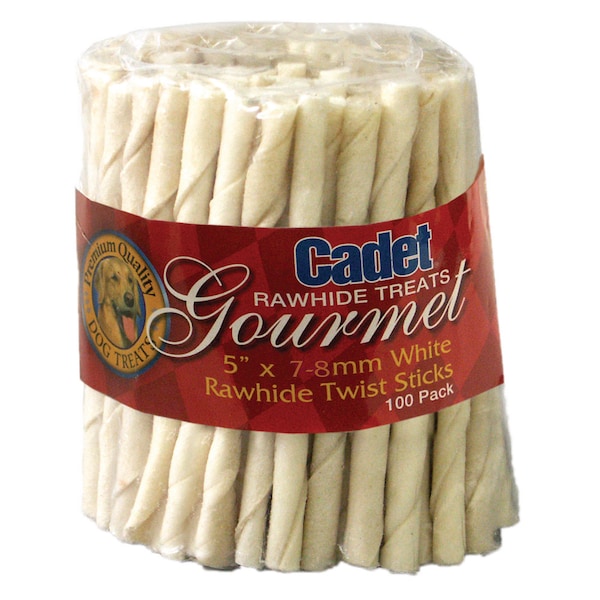 Cadet Rawhide Twist Sticks 5 inches 100Pcs - C00216