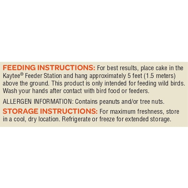 Kaytee Products Kaytee Songbird Shelled Peanuts Peanut Cake 2.68 lb - 100538352
