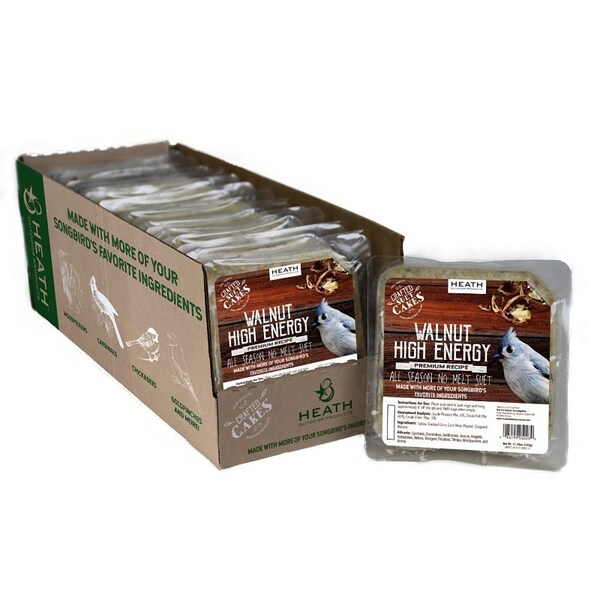Heath Wild Bird Seed, Crafted Suet, Cake, 11.75 oz, Pack, 12PK - DDC6-12