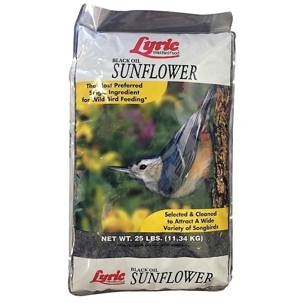 Lyric Lyric 2647281 Sunflower Seed Bird Food, 25 lb Bag - 26-47281