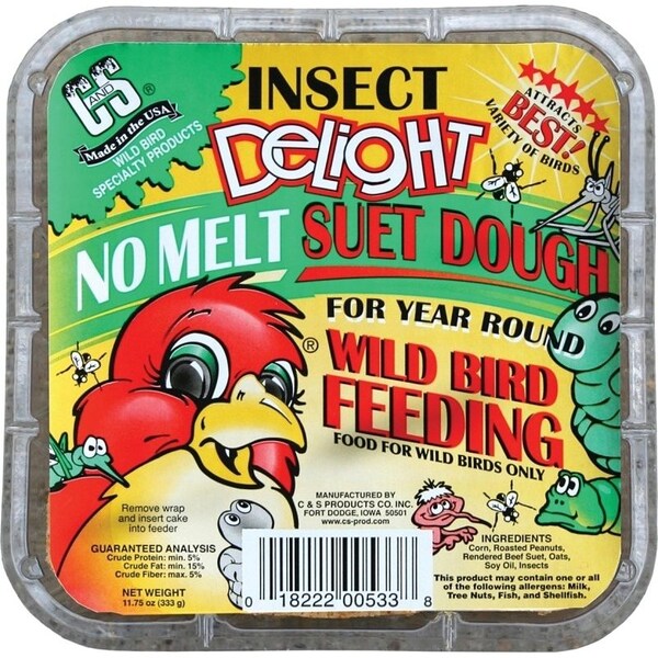 C&S Products No Melt Suet Dough Delights Bird Suet, 1175 oz - CS12533