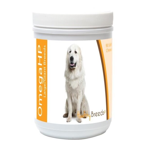 Healthy Breeds Healthy Breeds 840235113362 Great Pyrenees Omega HP Fatty Acid Skin & Coat Support Soft Chews; 90 Count - 840235113362