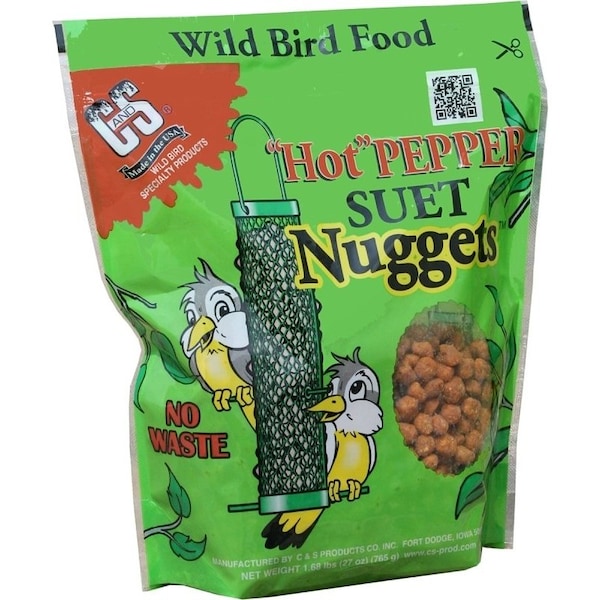C&S Products Nuggets Bird Food, HighEnergy, Hot Pepper Flavor, 27 oz Bag - CS06107