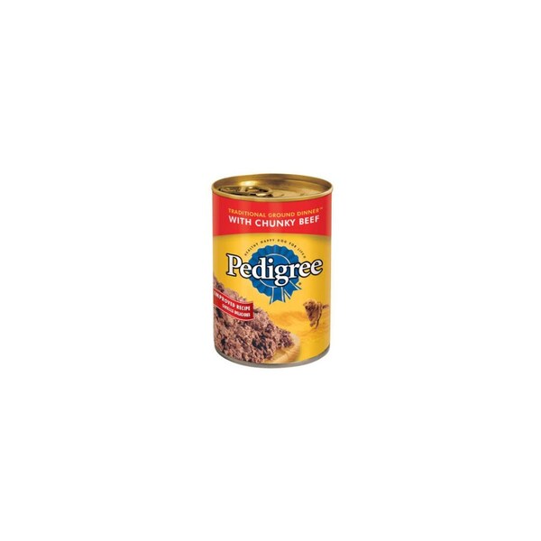 Pedigree Meaty Ground Dinner with Chopped Beef Wet Dog Food, 13.2 Oz. - 1004