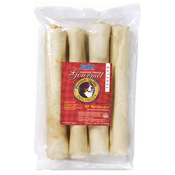 Ims Trading Corporation IMS Trading 10004 10 in. Beef Natural Rawhide Bone - 4 Pack - 159417