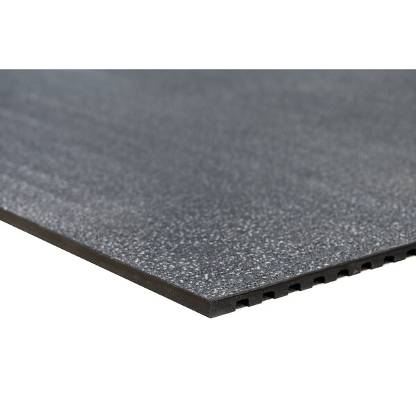 Ackland Heavy Duty Horse Stall Mats - Stable Mats, Durable 3/4 in. Thick Rubber Flooring - Solid Black - ZOR-RM-0005